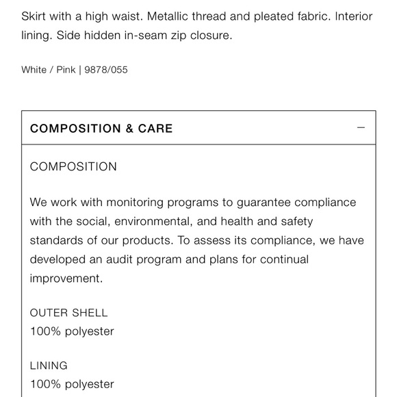 Zara metallic thread floral print pleated midi skirt 9878/055 - Picture 9 of 12